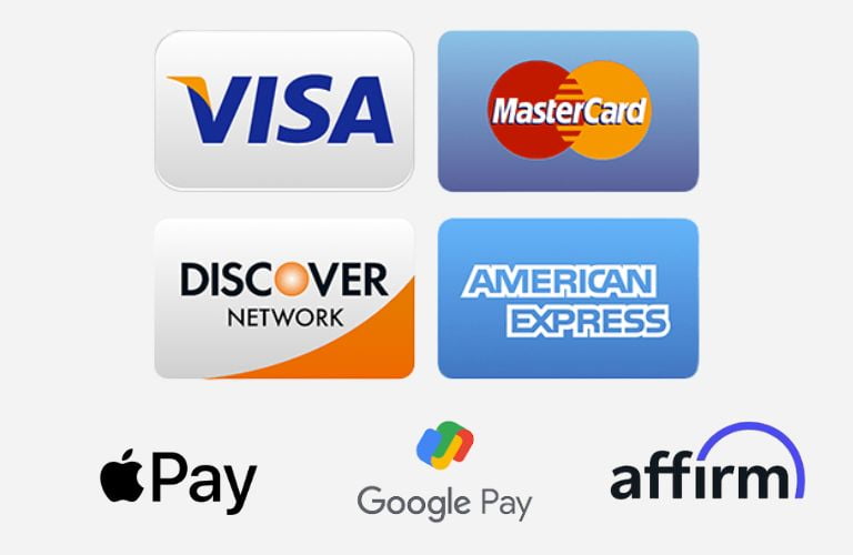 All major forms of payment