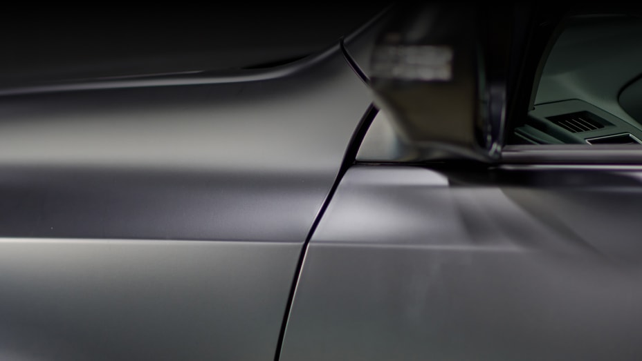 Close-up of a luxury car