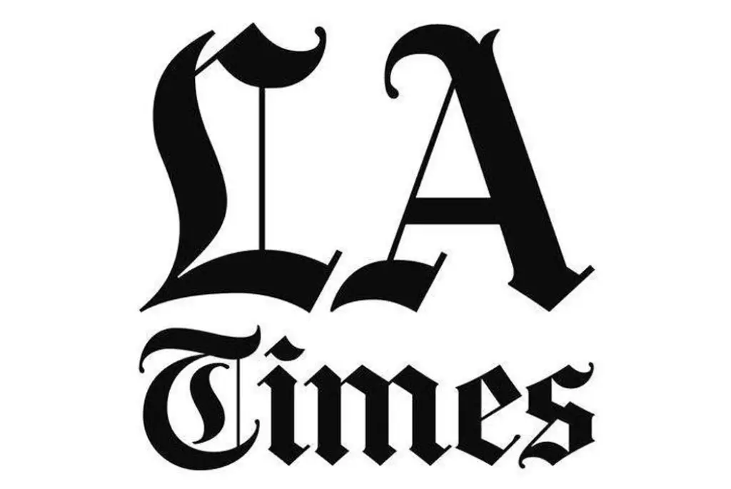 LA Times logo in black font