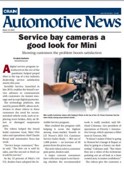 service bay cameras a good look for mini